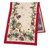 Доріжка раннер на стіл Новорічна  37x100 см., гобелен, фото 8