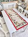 Доріжка раннер на стіл Новорічна  37x100 см., гобелен, фото 2