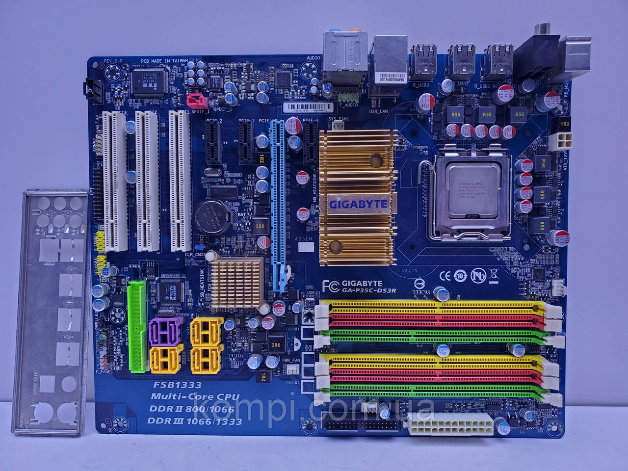Материнська плата s775 GIGABYTE GA-P35C-DS3R (Socket 775 ,DDR3/DDR2, QUAD, P35, б/у)