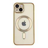 Чохол TPU Metallic Chrome Full Camera with Magsafe для iPhone 15 Колір Chrome Black, фото 6