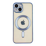 Чохол TPU Metallic Chrome Full Camera with Magsafe для iPhone 15 Колір Chrome Black, фото 5