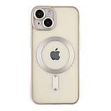 Чохол TPU Metallic Chrome Full Camera with Magsafe для iPhone 15 Колір Chrome Black, фото 9