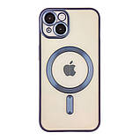 Чохол TPU Metallic Chrome Full Camera with Magsafe для iPhone 15 Колір Chrome Black, фото 10