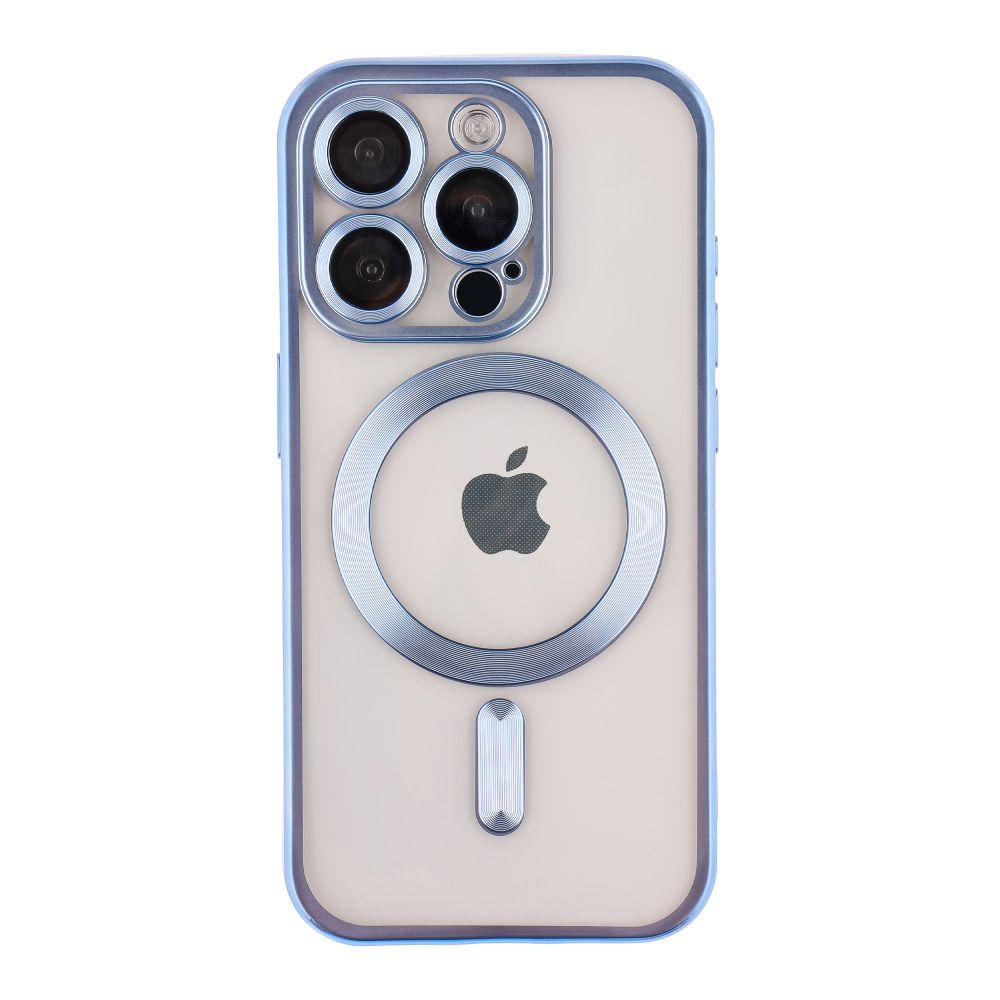 Чохол TPU Metallic Chrome Full Camera with Magsafe для iPhone 12 Pro Колір Chrome Blue, фото 1