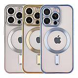 Чохол TPU Metallic Chrome Full Camera with Magsafe для iPhone 14 Pro Max Колір Chrome Silver, фото 2