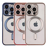 Чохол TPU Metallic Chrome Full Camera with Magsafe для iPhone 12 Pro Колір Chrome Green, фото 2