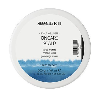 Скраб-пілінг для шкіри голови Selective ON CARE SCALP Marine Scrub з морською сіллю, 167мл