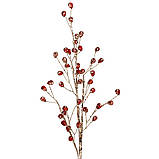 Декоративна гілка "Червоний оксамит", 38 см, фото 2