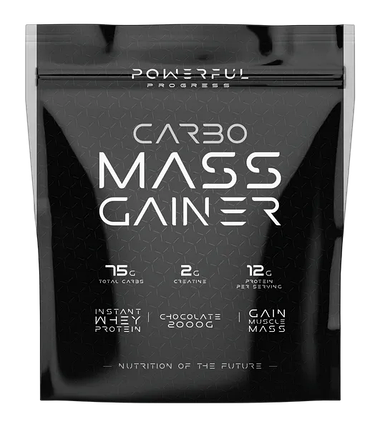 Вітамінний Powerful Progress Carbo Mass Gainer 2000 г Шоколад, фото 1
