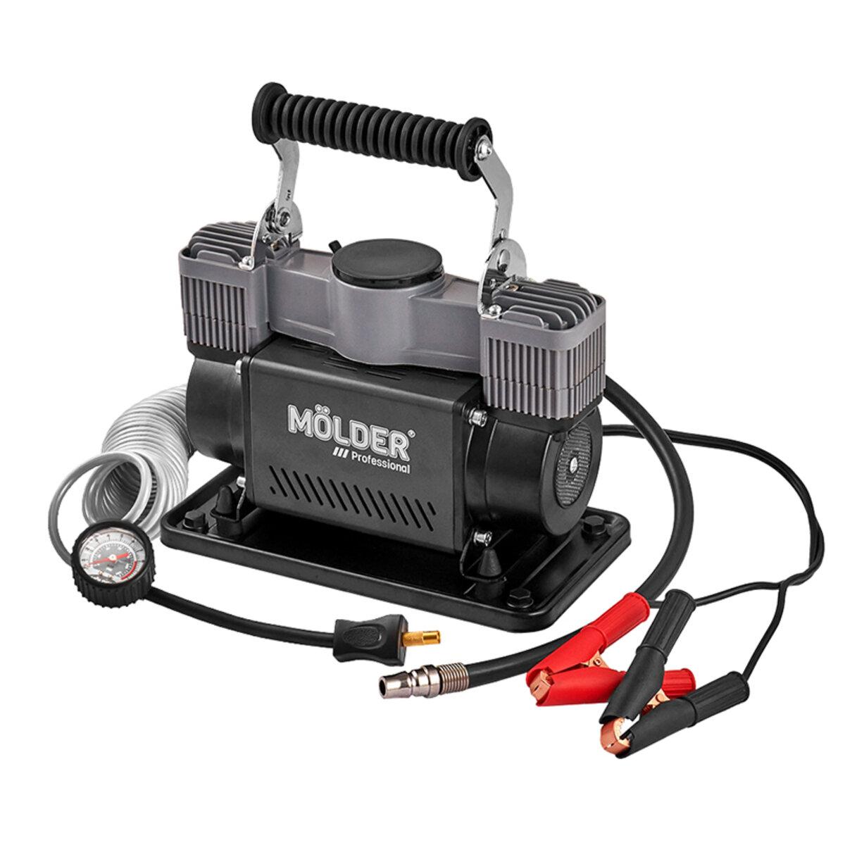 Компресор автомобільний Molder Turbo Air 12В, 10 Атм, 90 л/хв із зажимами АКБ MA25300, фото 1
