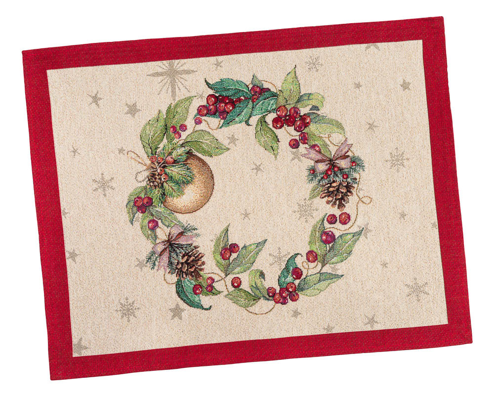 Серветка Новорічна під тарілку, гобеленова Limaso, фото 1
