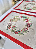 Серветка Новорічна під тарілку, гобеленова Limaso, фото 4