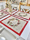 Серветка Новорічна під тарілку, гобеленова Limaso, фото 5