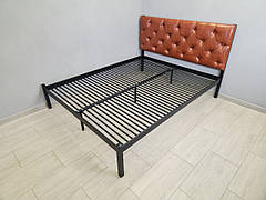 Ліжко металеве Канна Тенеро з м'яким узголів'ям у стилі «ромб»