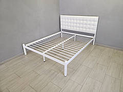 Ліжко металеве Глорія Тенеро з м'яким узголів'ям у формі «квадрат» - двоспальне