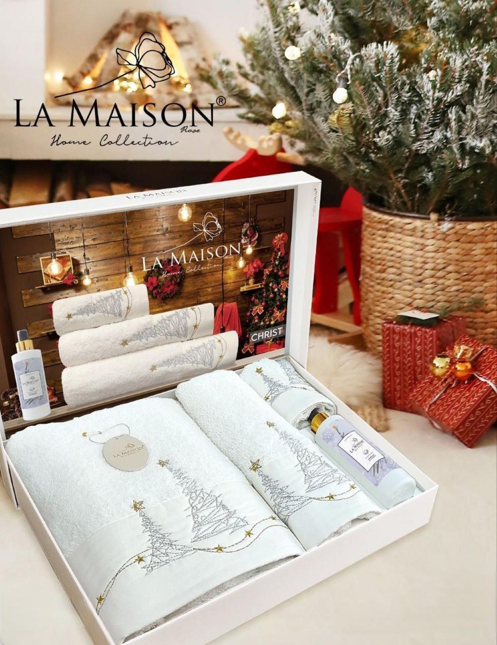 Подарунковий набір рушників Новий рік La Maison з ароматом Christ (3 шт)