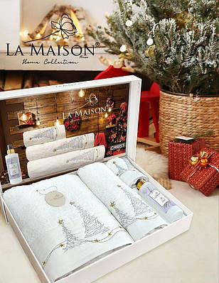 Подарунковий набір рушників Новий рік La Maison з ароматом Christ (3 шт)