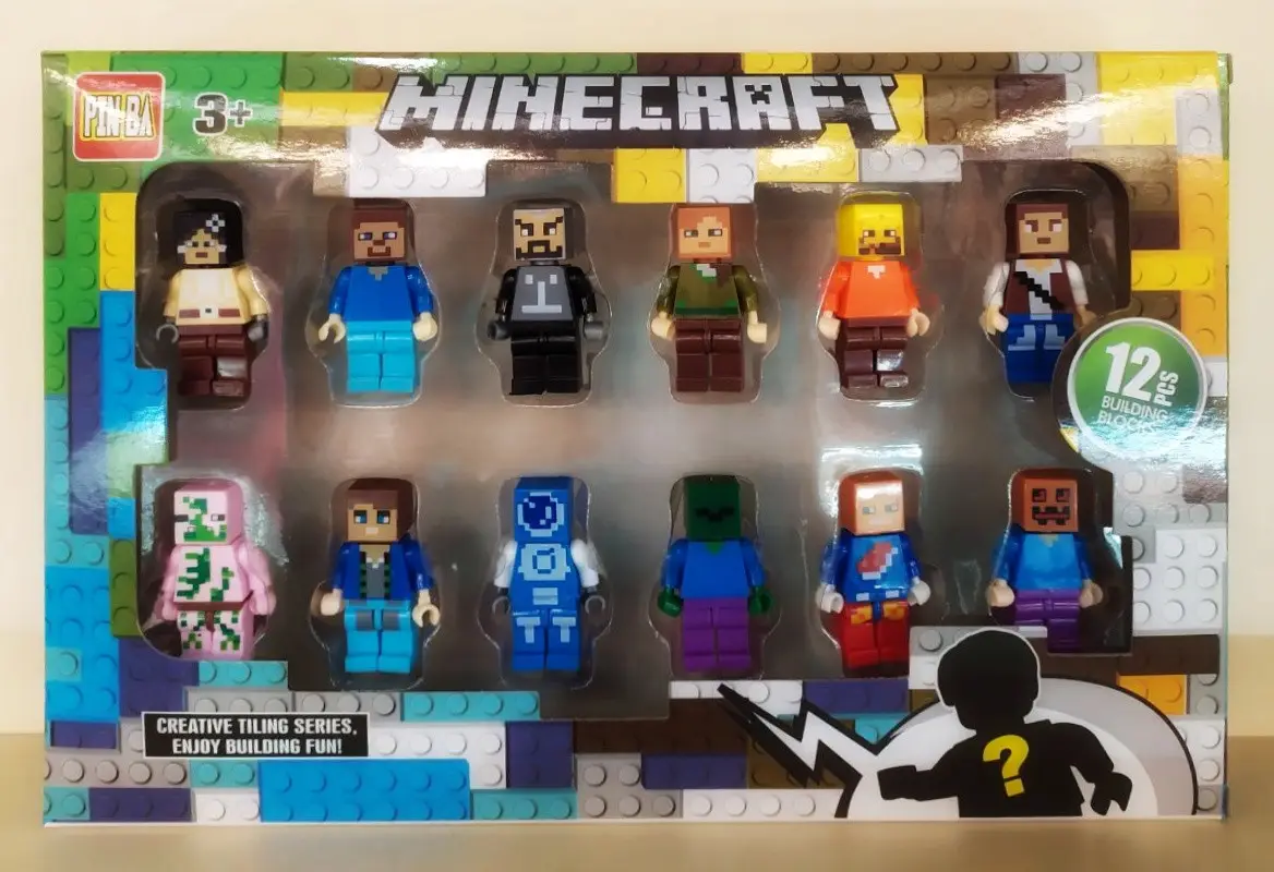 Набір з 12 фігурок майнкрафт в стилі лего для шанувальників Minecraft
