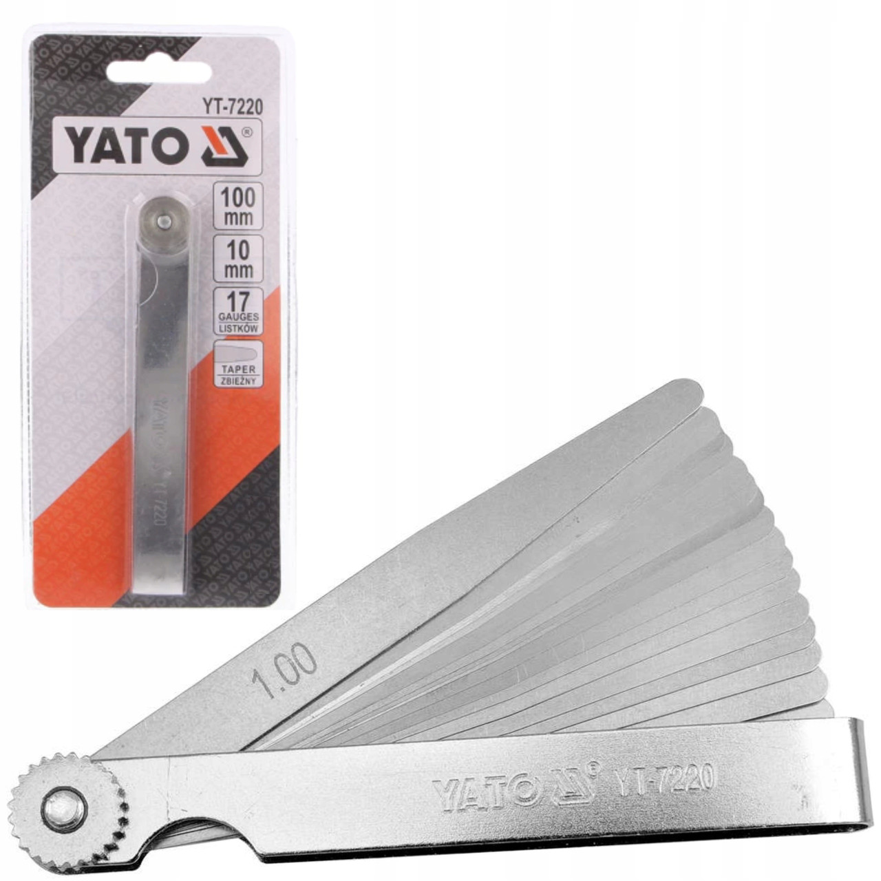 Щупи Для Регулювання Клапанів Набір 17 шт YATO (YT-7220)