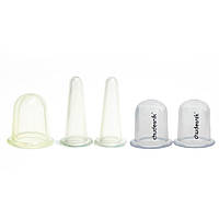 Банки, Набір Диво банок, 1 велика 7см.+ 2 шт. по 5 см. і банки для особи 2шт., вакуумні банки