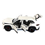 Машинка металева BMW XM БМВ білий Автопром 1:24 світло звук відкр двері баг капот 21*9*8см (AP7709), фото 5