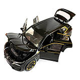 Машинка металева BMW XM БМВ чорний Автопром 1:24 світло звук відкр двері баг капот 21*9*8см (AP7709), фото 5