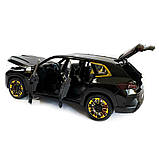 Машинка металева BMW XM БМВ чорний Автопром 1:24 світло звук відкр двері баг капот 21*9*8см (AP7709), фото 7
