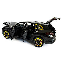 Машинка металева BMW XM БМВ чорний 1:24 світло звук відкр двері баг капот 21*9*8см (AP-2097), фото 8