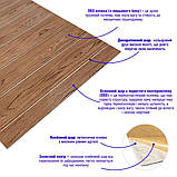 Самоклеюча 3D панель рулонна для стін світлий дуб легкий монтаж ремонт без пилу та сміття 280х70 см, фото 3