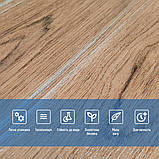 Самоклеюча 3D панель рулонна для стін світлий дуб легкий монтаж ремонт без пилу та сміття 280х70 см, фото 5