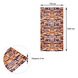 Самоклеюча панель 3D для стін піщаник рулон 308х70х3 см декор інтер'єр квартири офісу без пилу сміття, фото 4