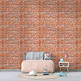 Самоклеюча 3D панель цегла Руда для стін та стель легкий монтаж універсальний дизайн спінений поліпропілен 196х70х3 см, фото 6