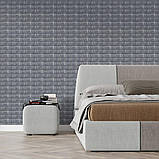 Самоклеюча 3D панель сірий цегла рулон 3080х700х2 см гіпоалергенна шумоізоляція, фото 6