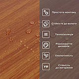 Самоклеюча вінілова плитка для стін та підлоги вологостійка рулонна 60х300 см для внутрішнього оздоблення інтер'єру, фото 5