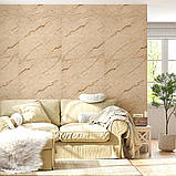 Вінілова плитка, що самоклеїться, 600х300мм для внутрішнього оздоблення вологостійка легкий монтаж під мармур імітація, фото 5