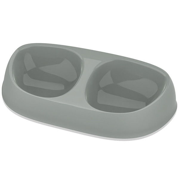 Миска для котів Moderna Double Sensibowl подвійна 2х200мл оливкова (AO100373)