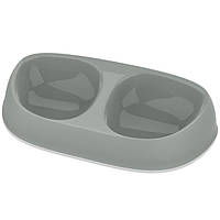 Миска для котів Moderna Double Sensibowl подвійна 2х200мл оливкова (AO100373)