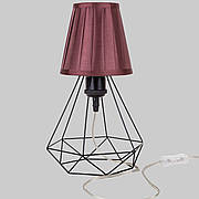 Настільна лампа/нічник з коричневим абажуром "Clip-on Lamp" (52-T2019F02 BK+BR)