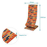 Самоклеюча 3D панель бежево-коричнева цегла для стін рулон 200х70 см легкий монтаж миючий гіпоалергенний утеплювач, фото 4