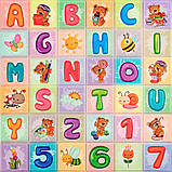 Набір 3D панелей для стін, що самоклеяться, декоративне покриття Алфавіт легкі міцні пористий поліпропілен 700х1400х4 мм, фото 2