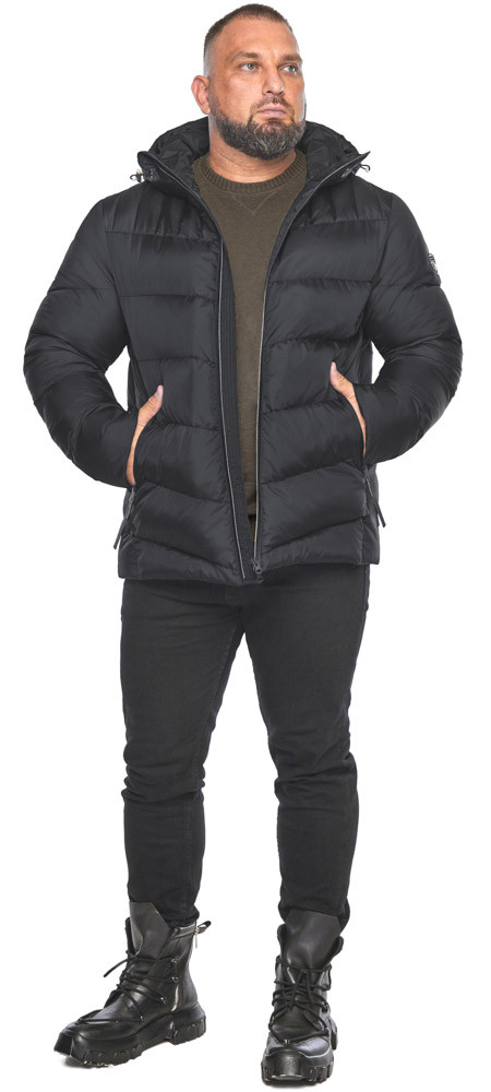 Коротка чоловіча куртка колір чорний модель 15730 52 (XL)