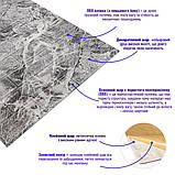 Самоклеюча 3D панель чорний мармур рулон 308х70х3 см для стін стелі інтер'єр квартири офісу, фото 3