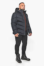 Чоловіча графітова куртка з оригінальною стяжкою модель 15730 52 (XL), фото 4