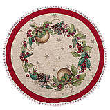 Серветка сервірувальна, гобеленова, Новорічна Ø45 см., фото 5