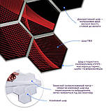 Декоративна плитка ПВХ, що самоклеїться, для стін стель імітація натуральних матеріалів 28х30 см вологостійка антистатична, фото 2