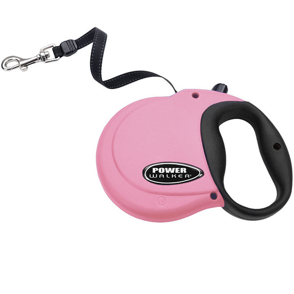 Рулетка-повідець для собак до 7.3кг, стрічка 3.6м Coastal Power Walker Retractable Leash (08702_PNKXSM)