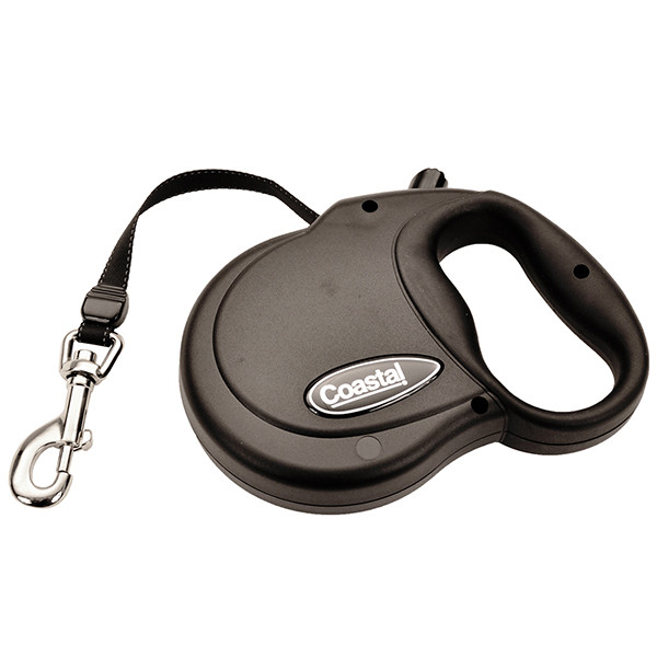 Рулетка-повідець для собак, стрічка 4.8м Coastal Power Walker Retractable Leash чорний (08701_BLKSML), фото 1