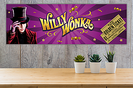 Плакат "Віллі Вонка. Чарлі та шоколадна фабрика" 30х90 см-