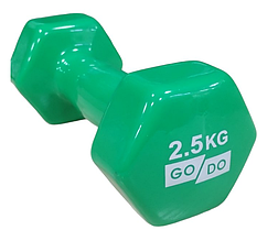 Гантелі Sprinter для фітнесу з вініловим покриттям 2х2,5кг зелений