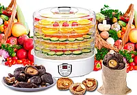 Сушарка електрична для овочів та фруктів Camry CR 6659 (550 Вт, 5 секцій, Польща) Дегідратор для продуктів